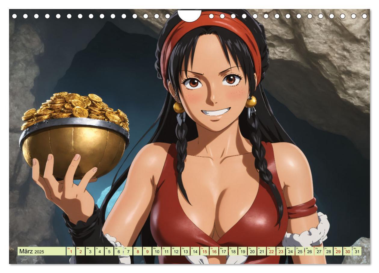 Bild: 9783383787935 | Anime Piraten - Waifu Edition (Wandkalender 2025 DIN A4 quer),...