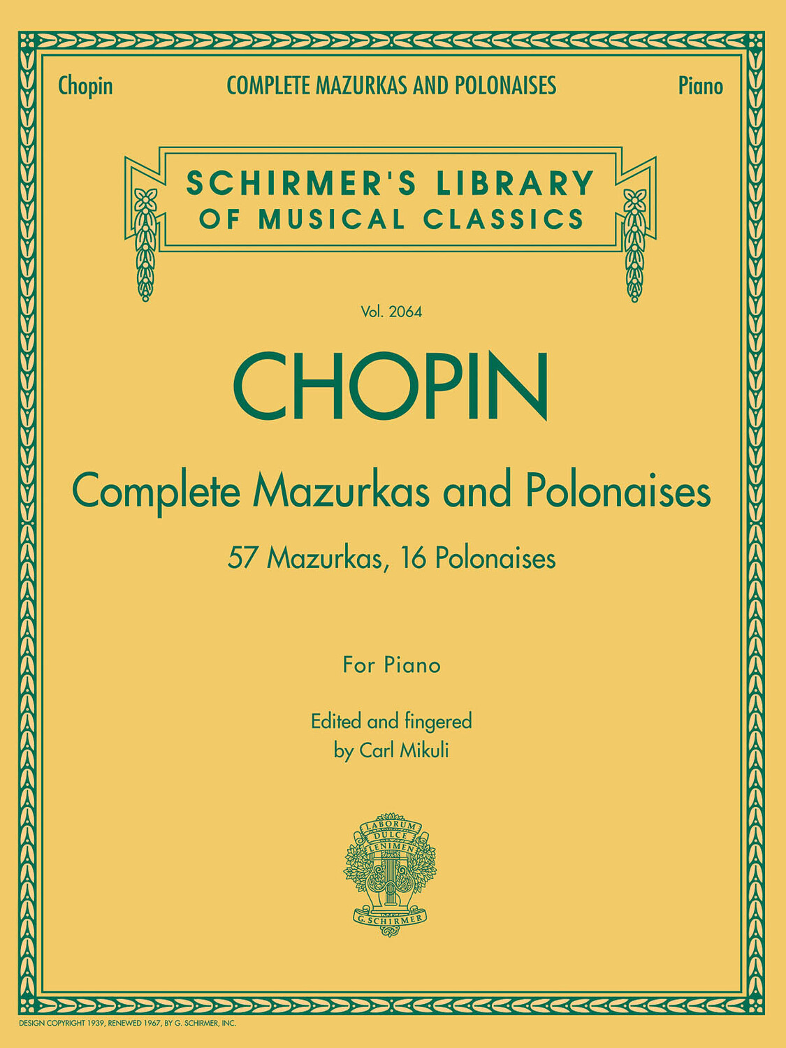 Cover: 884088114909 | Complete Mazurkas and Polonaises | Piano Collection | Buch | 2009