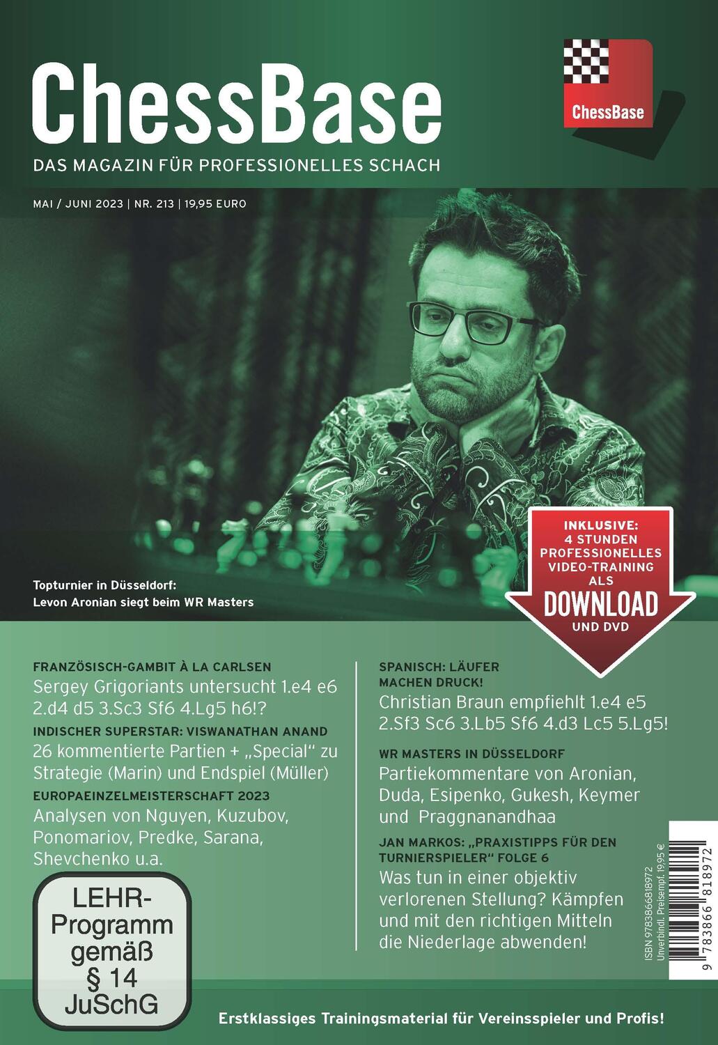Cover: 9783866818972 | ChessBase Magazin 213 | Das Magazin für professionelles Schach | GmbH