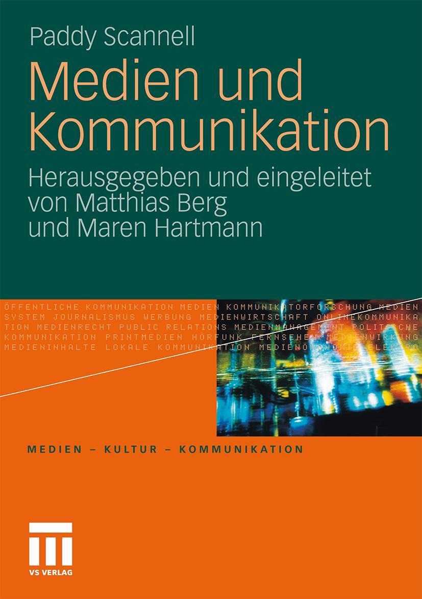 Cover: 9783531165943 | Medien und Kommunikation | Paddy Scannell | Taschenbuch | 361 S.