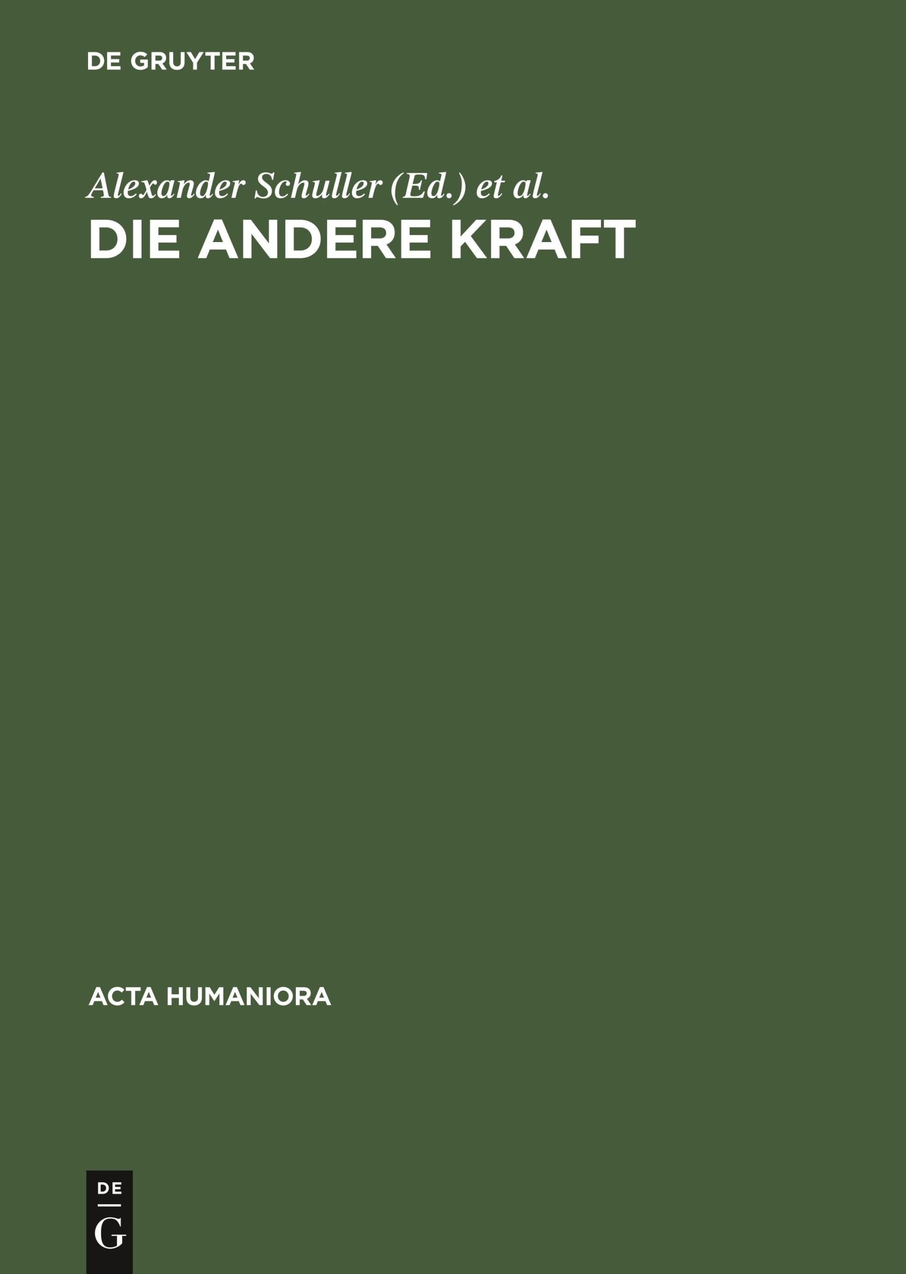 Cover: 9783050023663 | Die andere Kraft | Zur Renaissance des Bösen | Rahden (u. a.) | Buch