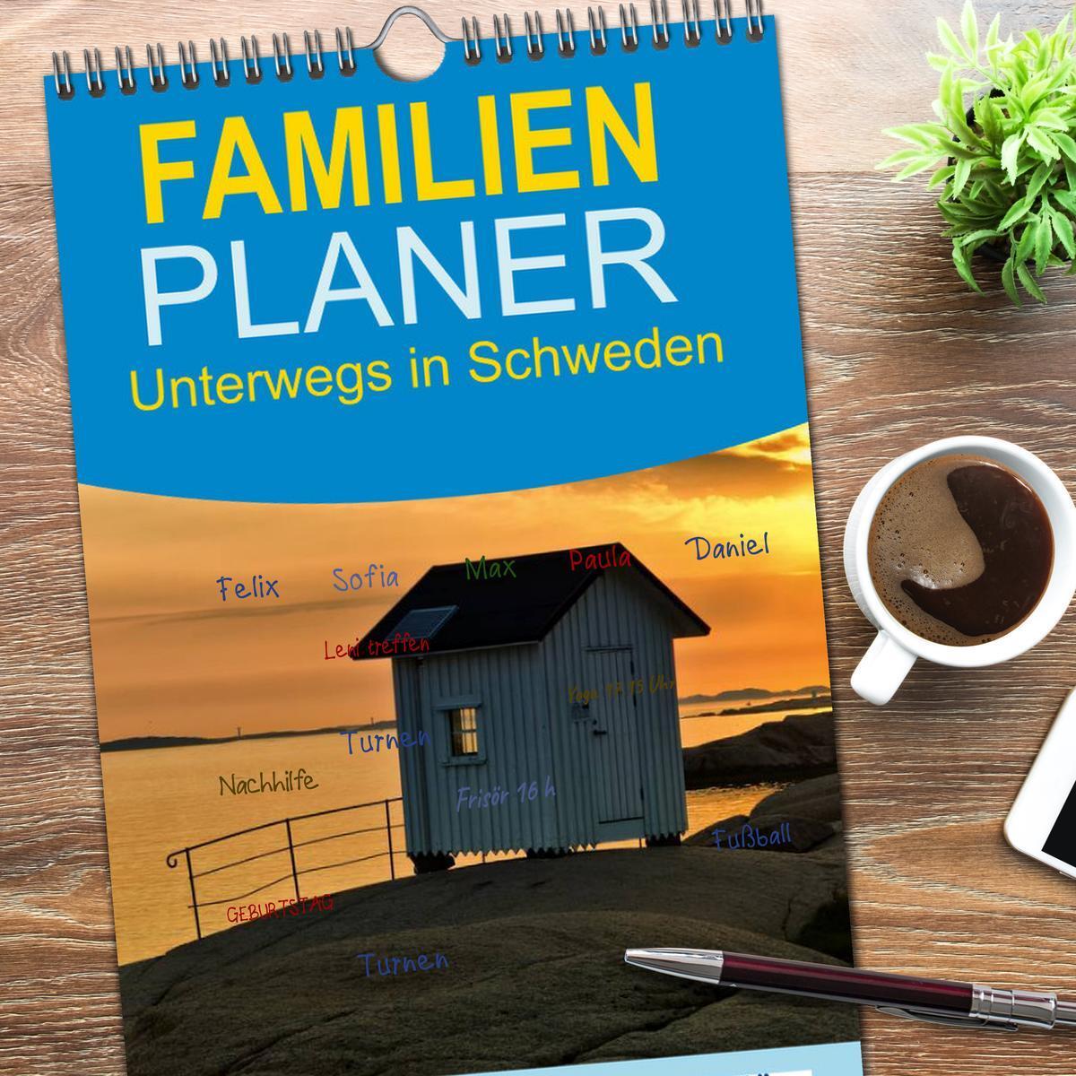 Bild: 9783457112038 | Familienplaner 2025 - Unterwegs in Schweden mit 5 Spalten...