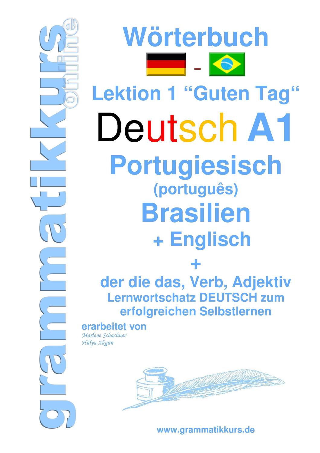 Cover: 9783738646108 | Wörterbuch Deutsch - Portugiesisch (Brasilien) - Englisch Niveau A1