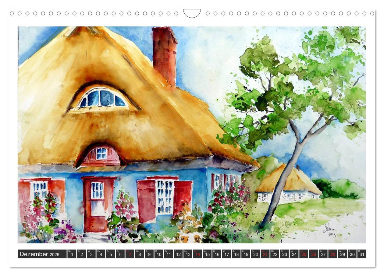 Bild: 9783435814084 | Aquarelle - Fischland-Darß (Wandkalender 2025 DIN A3 quer),...