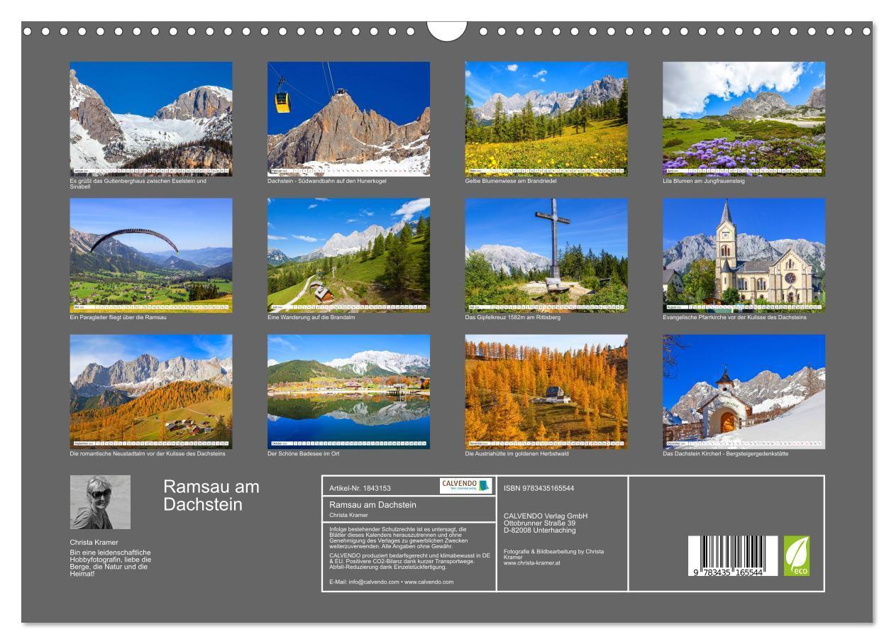 Bild: 9783435165544 | Ramsau am Dachstein (Wandkalender 2025 DIN A3 quer), CALVENDO...