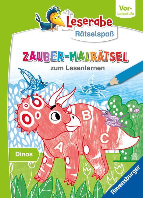Cover: 9783473488872 | Leserabe Rätselspaß Zauber-Malrätsel zum Lesenlernen: Dinos...