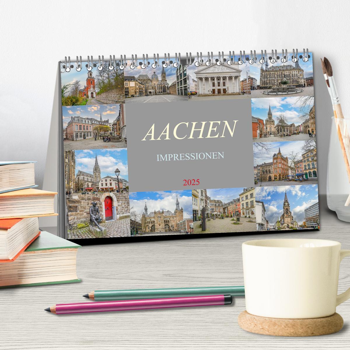 Bild: 9783383832963 | Aachen Impressionen (Tischkalender 2025 DIN A5 quer), CALVENDO...