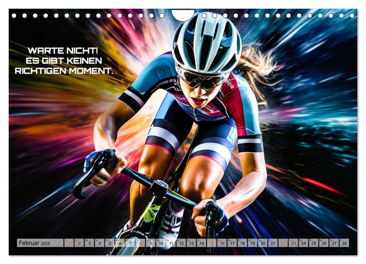 Bild: 9783383849916 | Rennrad und Motivation (Wandkalender 2025 DIN A4 quer), CALVENDO...