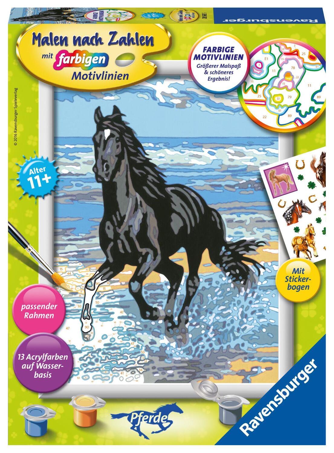 Cover: 4005556285655 | Pferd am Strand. Malen nach Zahlen Serie D Pferde | Spiel | Deutsch