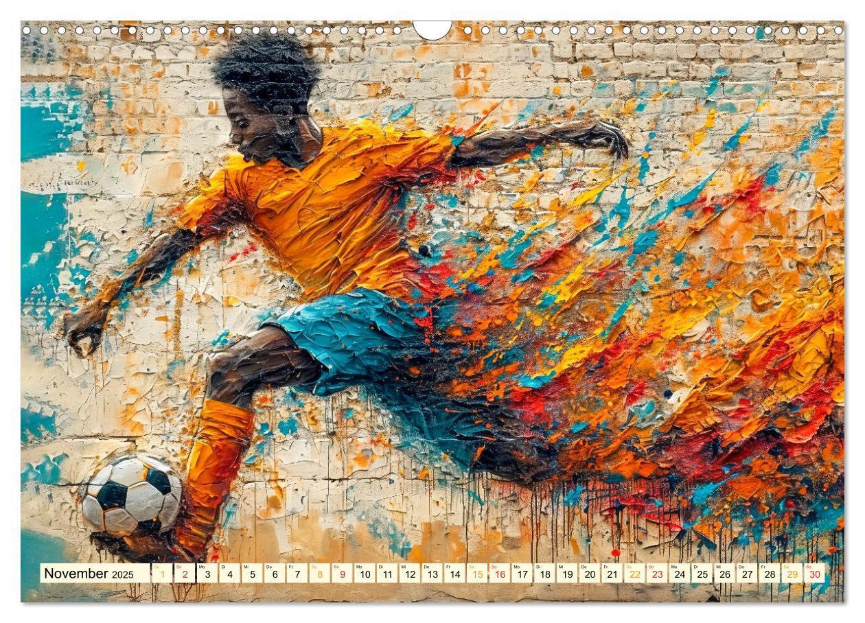 Bild: 9783383801228 | Fußball Graffiti - sportliche Kunst (Wandkalender 2025 DIN A3...