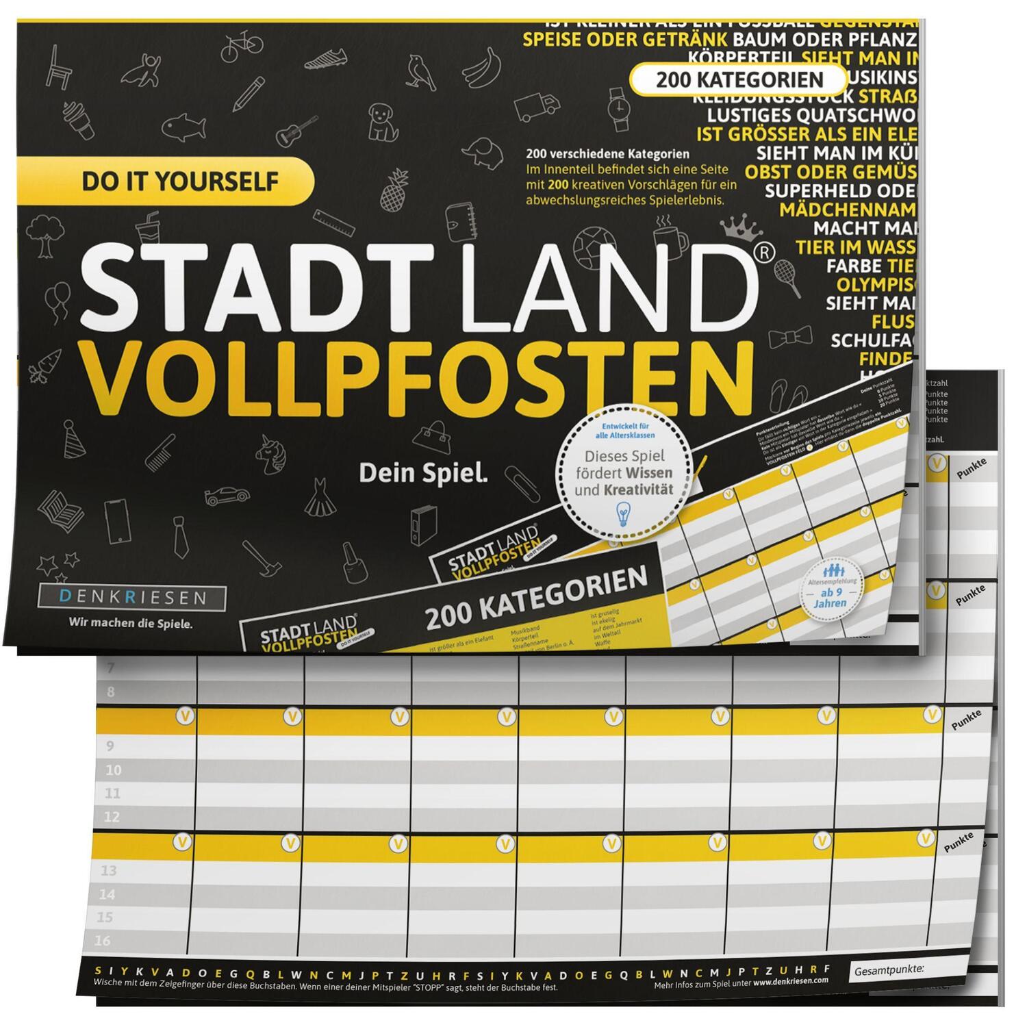 Cover: 4260528090112 | STADT LAND VOLLPFOSTEN® - DO IT YOURSELF-EDITION | Barreto (u. a.)