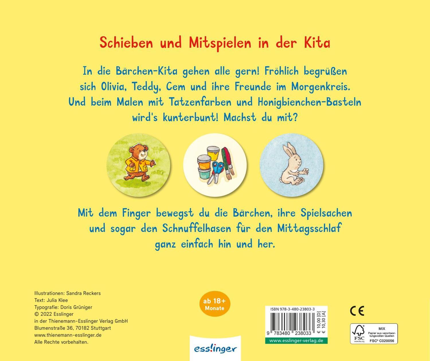 Rückseite: 9783480238033 | Meine Schiebebahn-Pappe: Komm mit in die Kita | Julia Klee | Buch