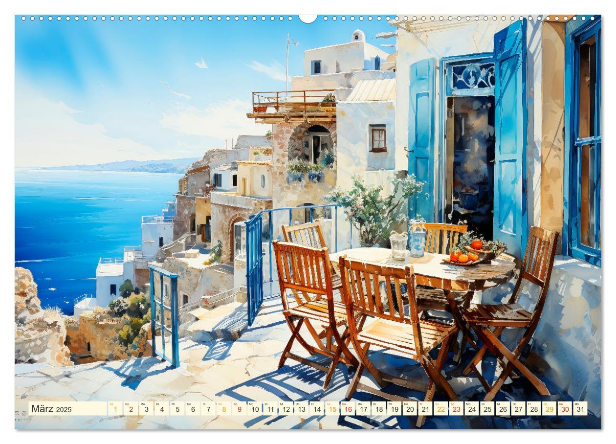 Bild: 9783383865053 | Santorini Inselträume (Wandkalender 2025 DIN A2 quer), CALVENDO...