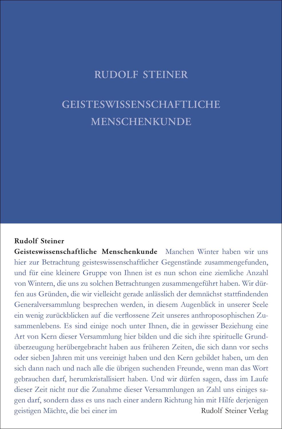 Cover: 9783727410710 | Geisteswissenschaftliche Menschenkunde | Rudolf Steiner | Buch | 2021