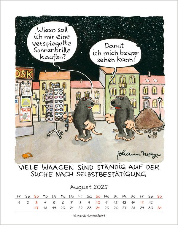 Bild: 9783731876687 | Waage 2025 | Verlag Korsch | Kalender | Spiralbindung | 13 S. | 2025