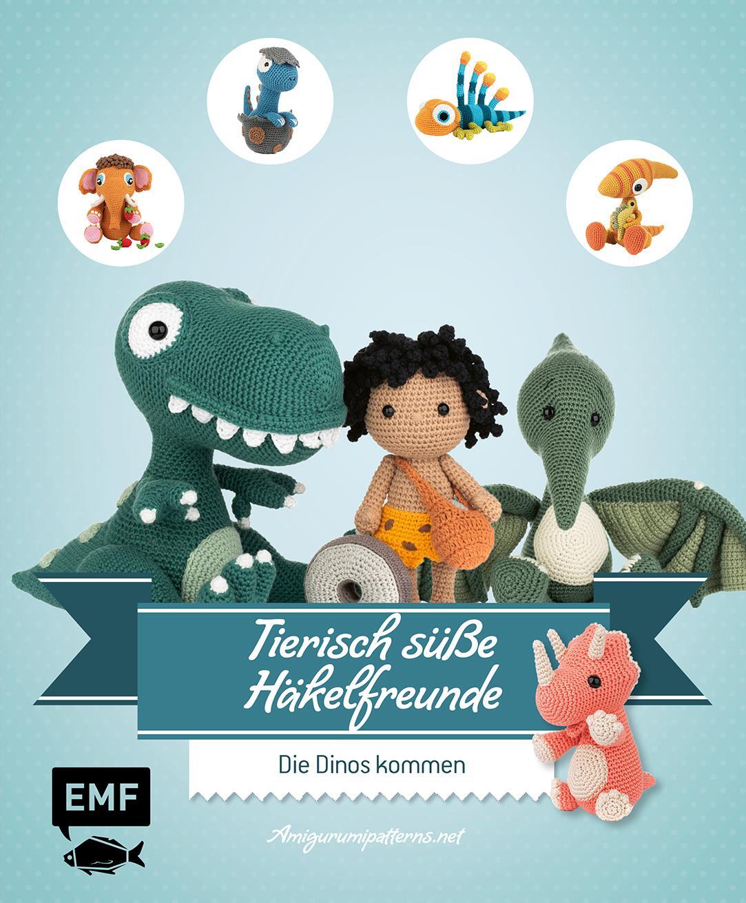Cover: 9783960935957 | Tierisch süße Häkelfreunde - Die Dinos kommen | Amigurumipatterns. Net