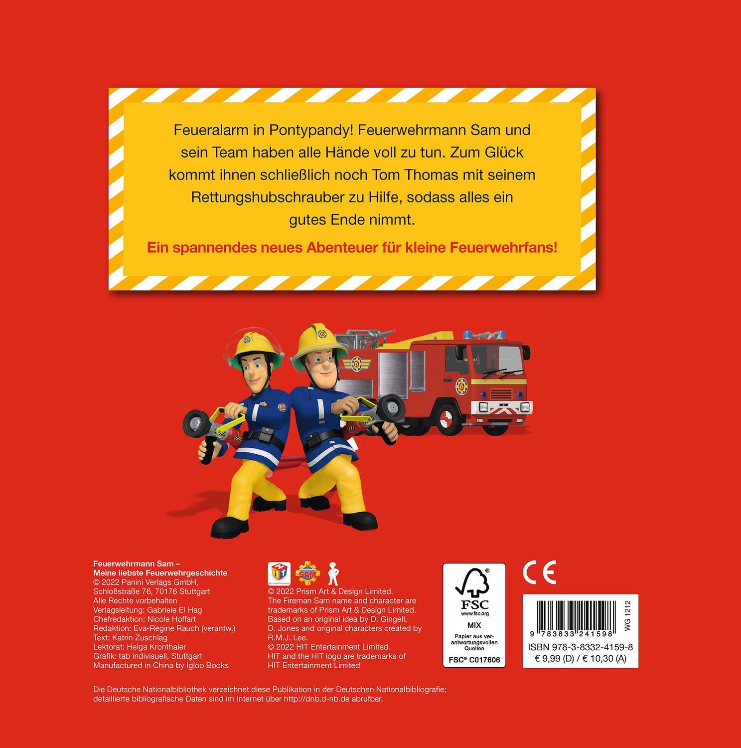 Rückseite: 9783833241598 | Feuerwehrmann Sam: Meine liebste Feuerwehrgeschichte | Pappbilderbuch