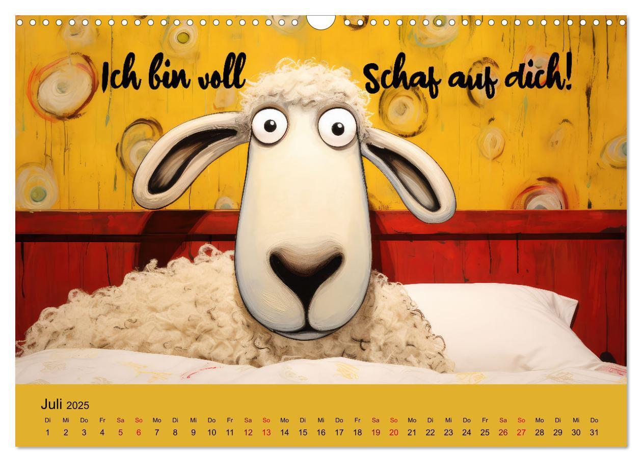 Bild: 9783383825804 | Schafsprüche (Wandkalender 2025 DIN A3 quer), CALVENDO Monatskalender