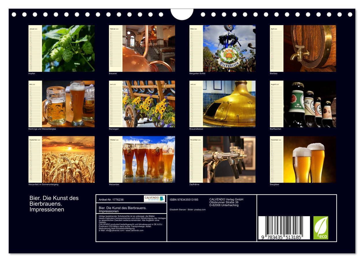 Bild: 9783435513185 | Bier. Die Kunst des Bierbrauens. Impressionen (Wandkalender 2025...