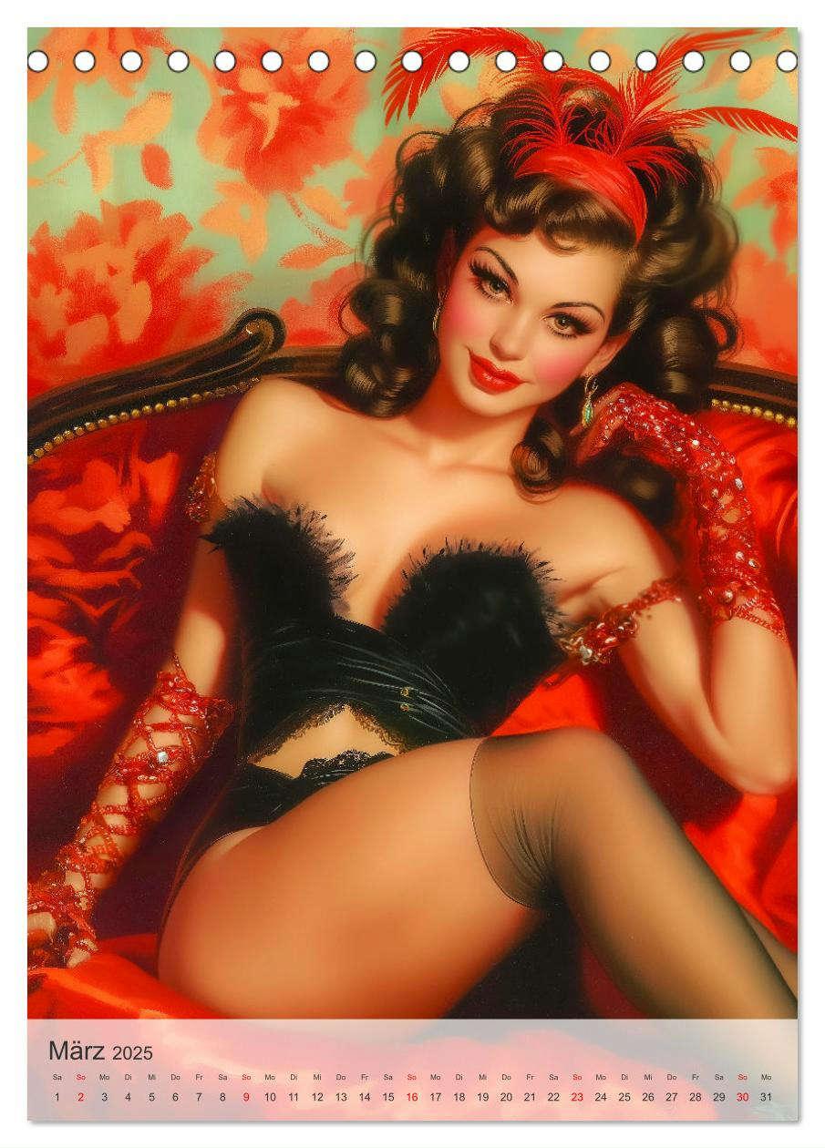 Bild: 9783457203538 | Retro PinUp Girls (Tischkalender 2025 DIN A5 hoch), CALVENDO...