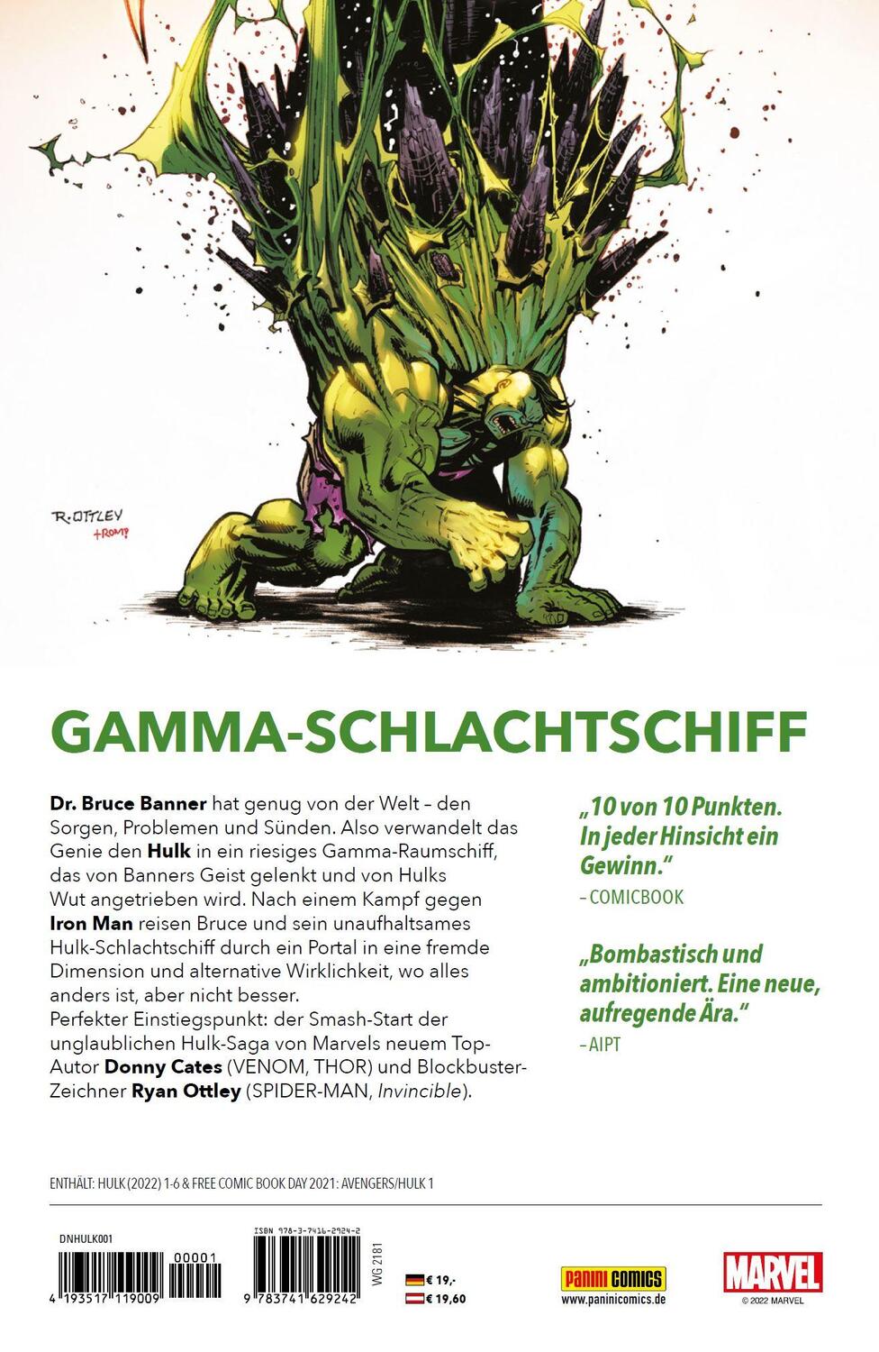 Rückseite: 9783741629242 | Hulk - Neustart | Bd. 1: Der Wut-Antrieb | Donny Cates (u. a.) | Buch