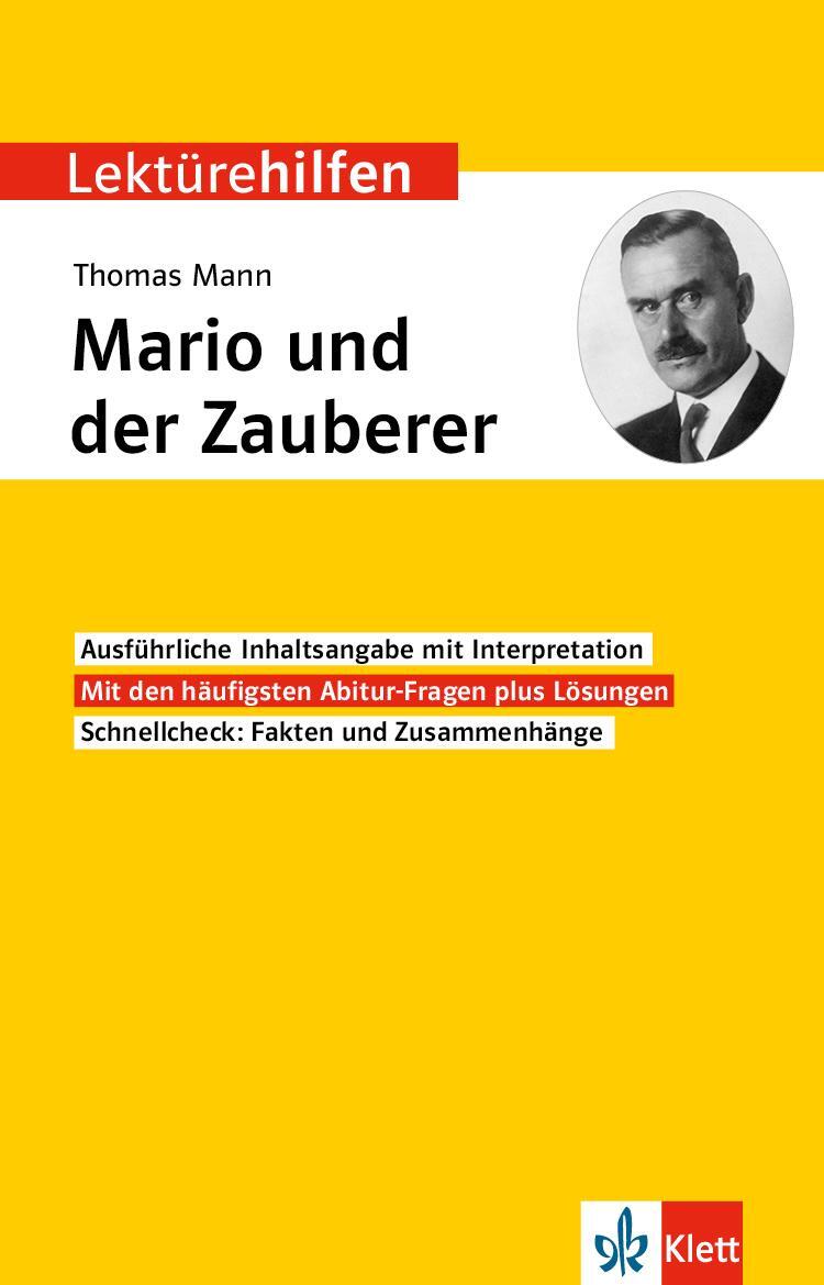 Cover: 9783129231685 | Lektürehilfen Thomas Mann, Mario und der Zauberer | Taschenbuch | 2020