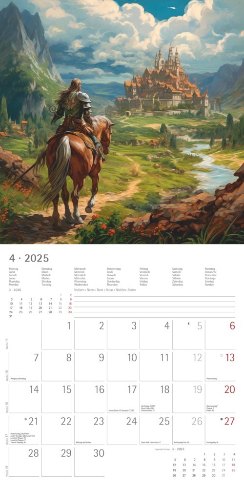 Bild: 4251732344337 | Alpha Edition - Medieval Fantasy 2025 Broschürenkalender, 30x30cm,...