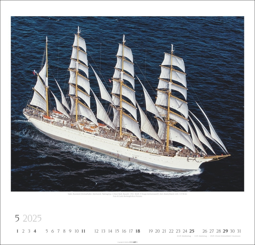 Bild: 9783839900345 | Tall Ships Kalender 2025 | Kalender | Spiralbindung | 14 S. | Deutsch