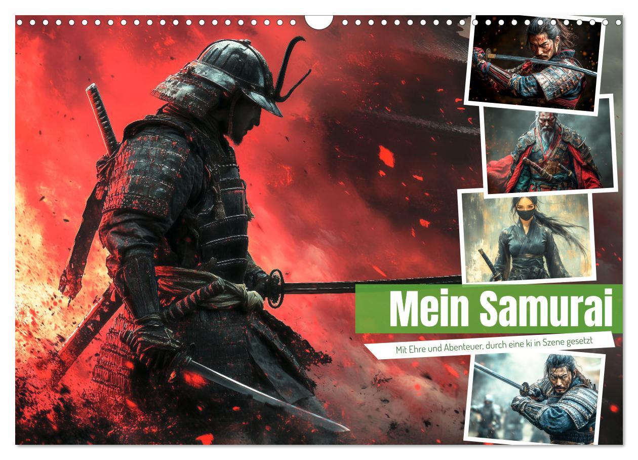 Cover: 9783457213032 | Mein Samurai (Wandkalender 2025 DIN A3 quer), CALVENDO Monatskalender