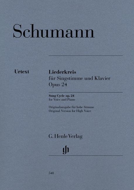 Cover: 9790201805481 | Song Cycle Op. 24 | Robert Schumann | G. Henle Urtext-Ausgabe | Buch