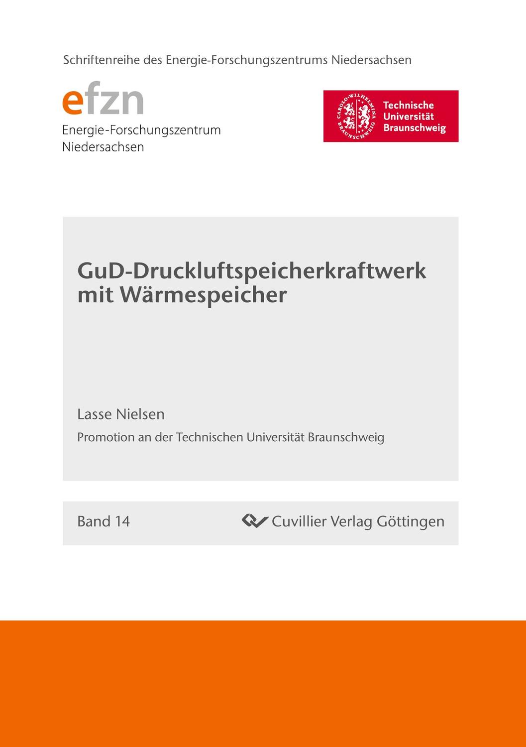 Cover: 9783954044887 | GuD-Druckluftspeicherkraftwerk mit Wärmespeicher (Band 14) | Nielsen