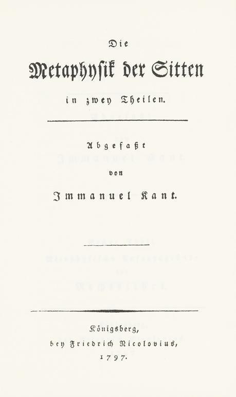 Cover: 9783891310175 | Kant, I: Metaphysik der Sitten in zwey Theilen | Immanuel Kant | 1985