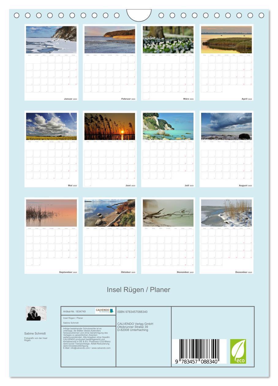 Bild: 9783457088340 | Insel Rügen / Planer (Wandkalender 2025 DIN A4 hoch), CALVENDO...