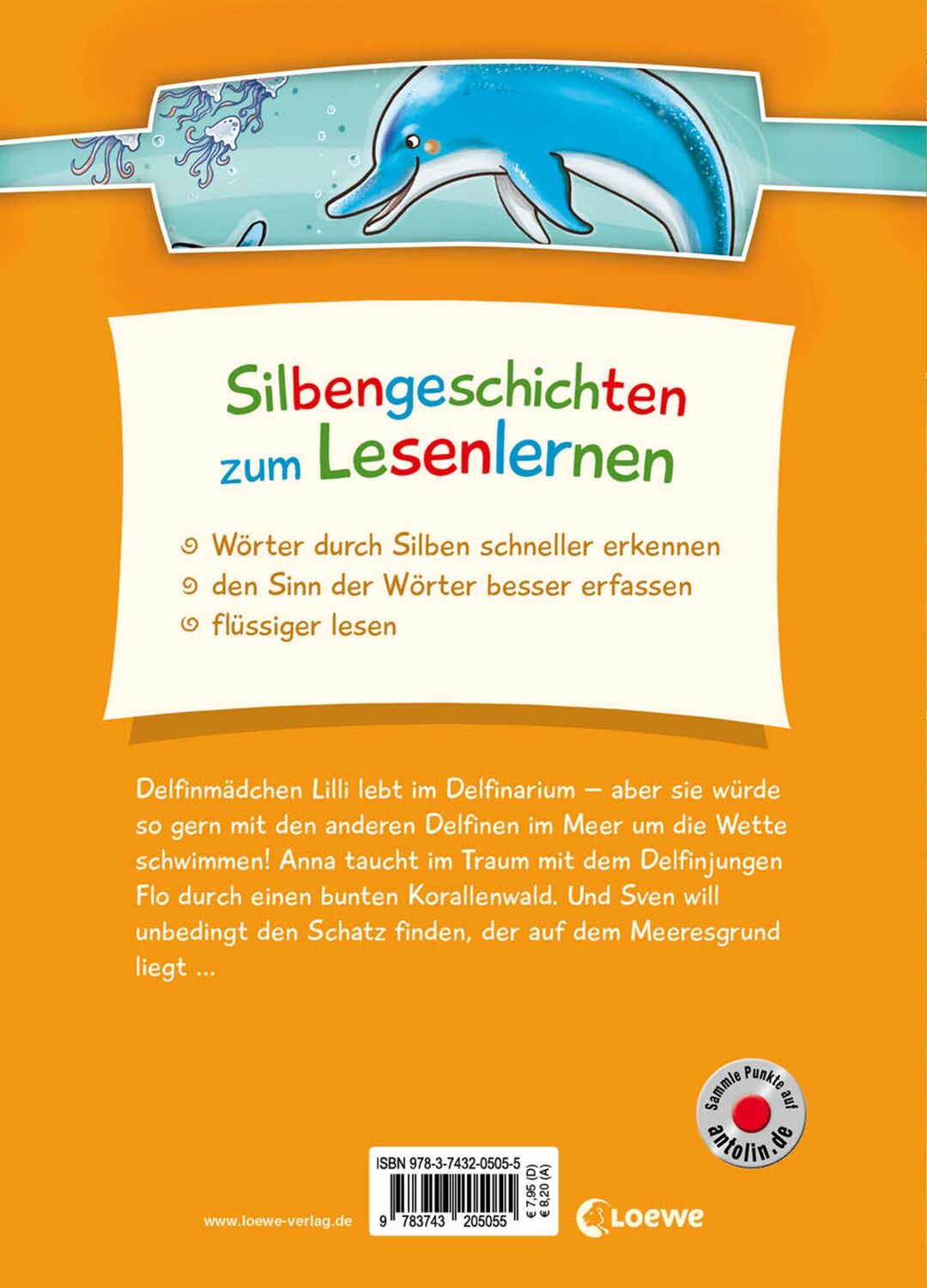 Rückseite: 9783743205055 | Silbengeschichten zum Lesenlernen - Delfingeschichten | Marliese Arold