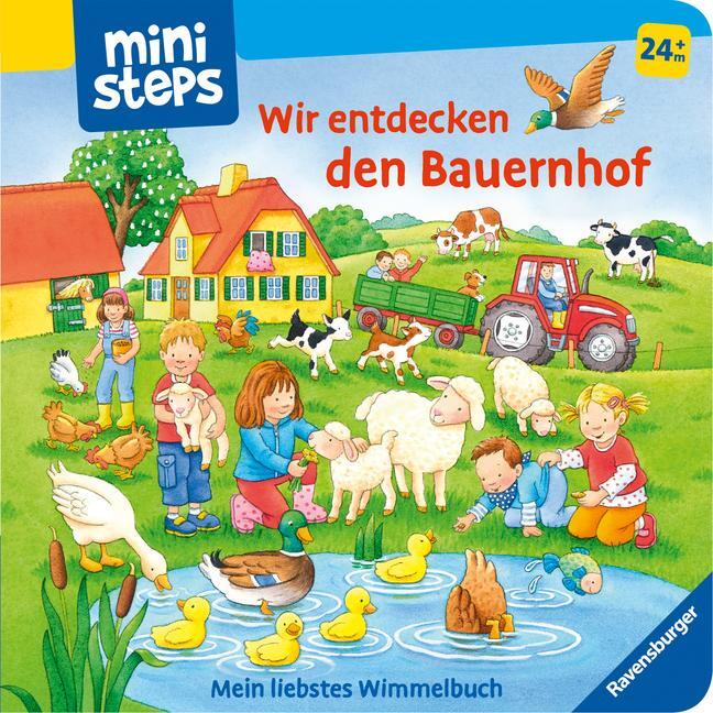 Cover: 9783473308026 | Wir entdecken den Bauernhof. Mein liebstes Wimmelbuch | Sandra Grimm