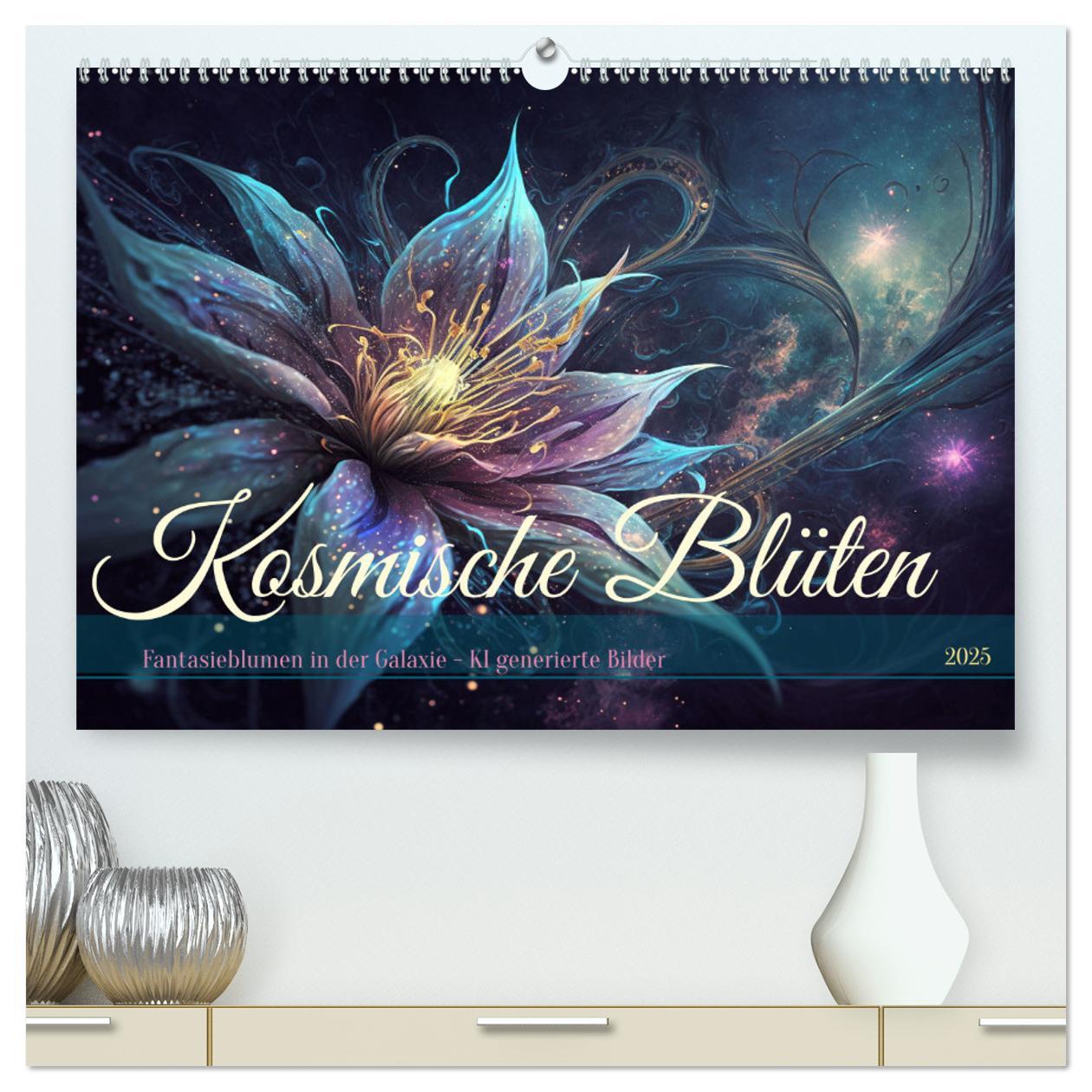 Cover: 9783383873508 | Kosmische Blüten (hochwertiger Premium Wandkalender 2025 DIN A2...