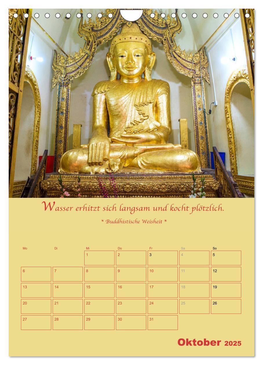 Bild: 9783435928484 | BUDDHA IN GOLD - Mit buddhistischen Sprüchen (Wandkalender 2025 DIN...