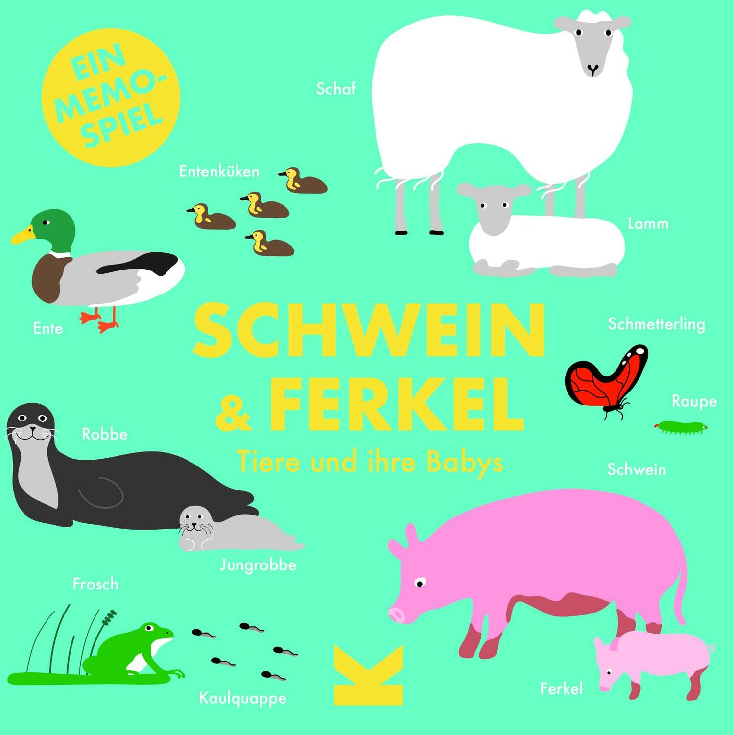 Cover: 9783962441012 | Schwein & Ferkel | Tiere und ihre Babys. Ein Memo-Spiel. | Spiel