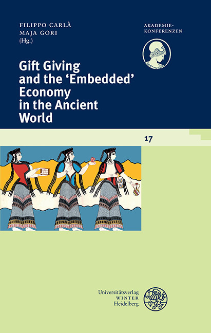 Cover: 9783825363314 | Gift Giving and the 'Embedded' Economy in the Ancient World | Buch