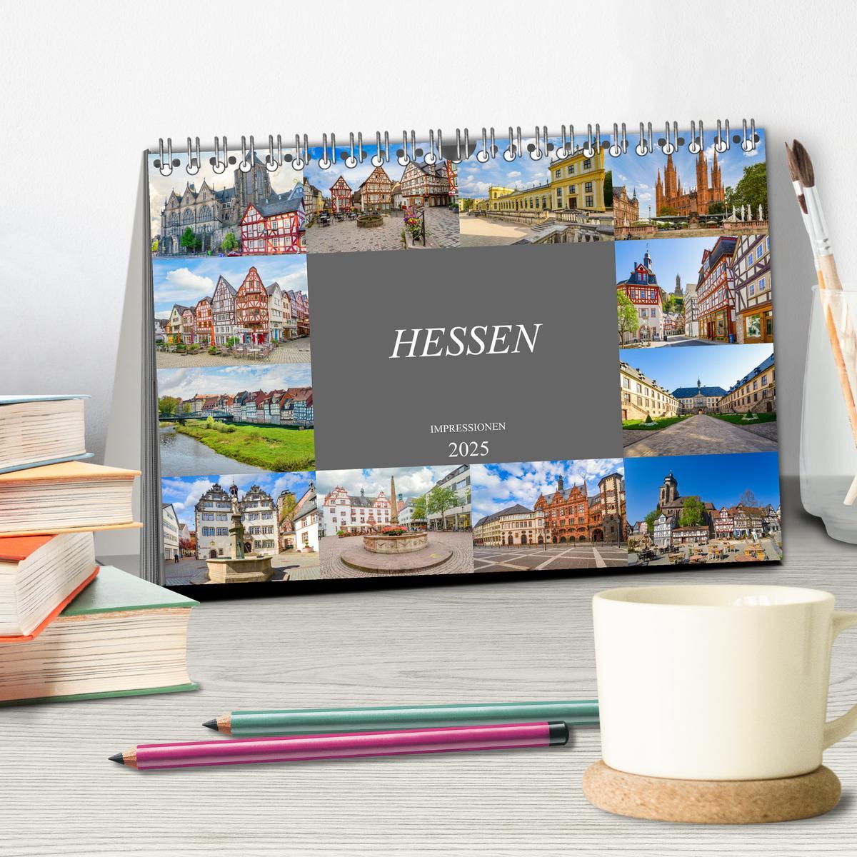 Bild: 9783435063628 | Hessen Impressionen (Tischkalender 2025 DIN A5 quer), CALVENDO...