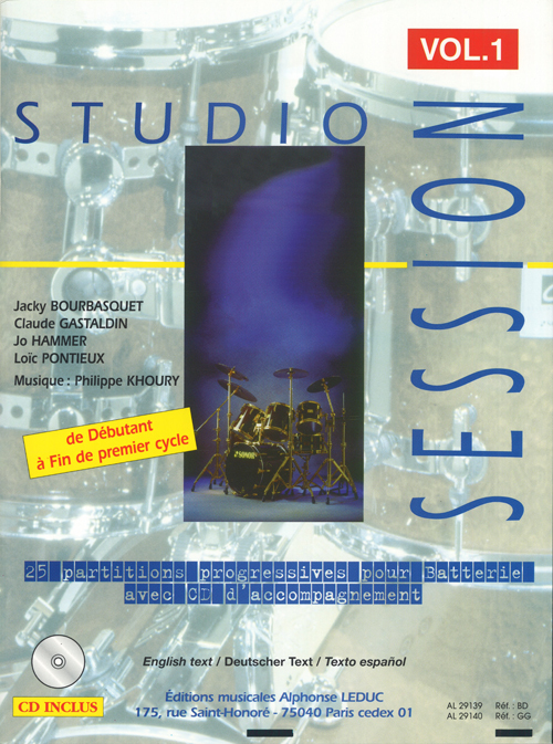Cover: 9790046291395 | Studio Session Drums 1 | Bourbasquet-Gas | Buch + CD | Alphonse Leduc