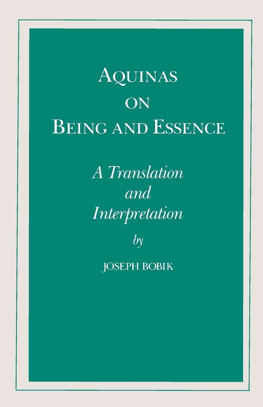 Cover: 9780268006174 | Aquinas on Being and Essence | A Translation and Interpretation | Buch