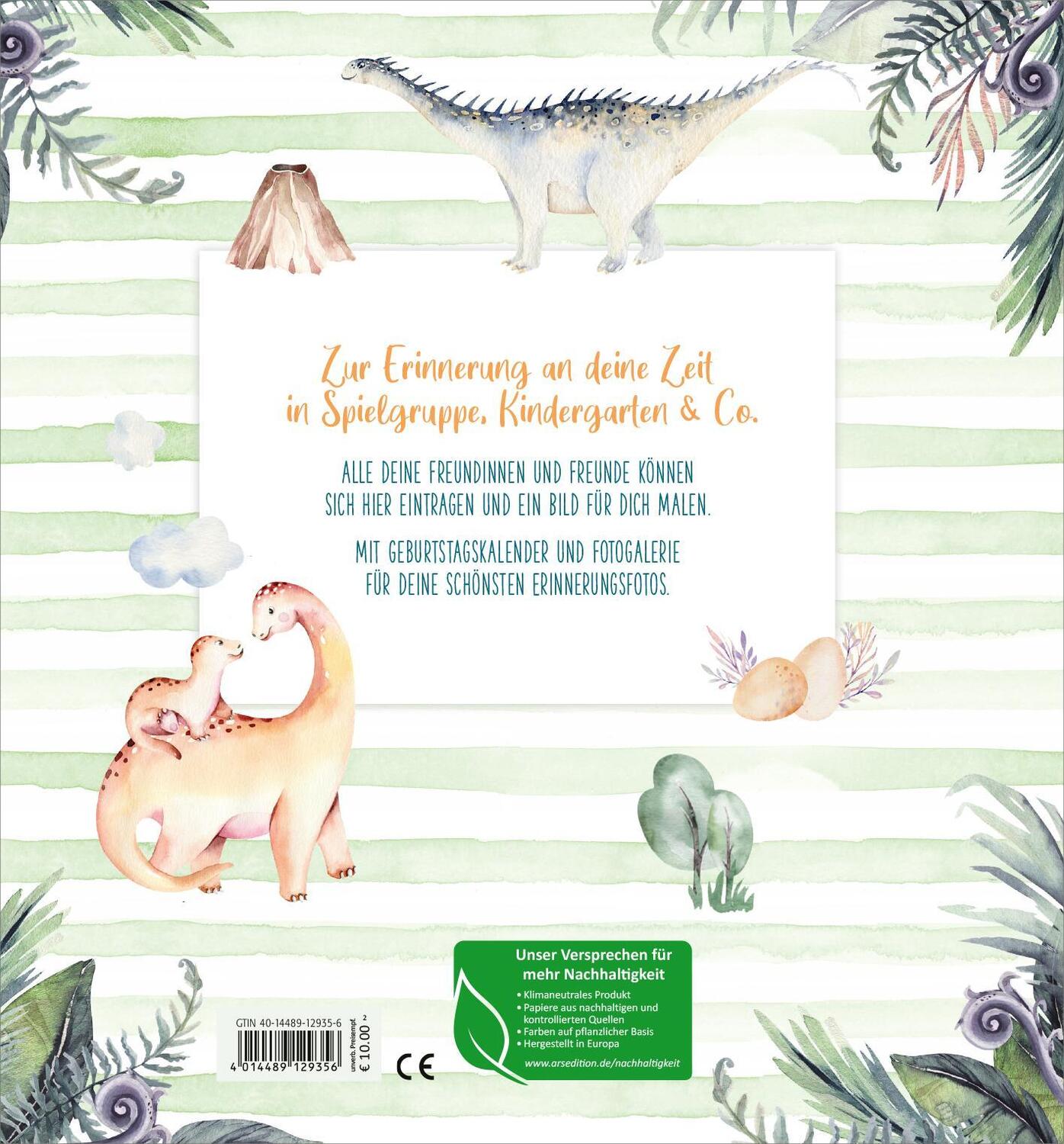 Rückseite: 4014489129356 | Meine ersten Freunde - Dinos (Aquarell-Optik) | Buch | 64 S. | Deutsch