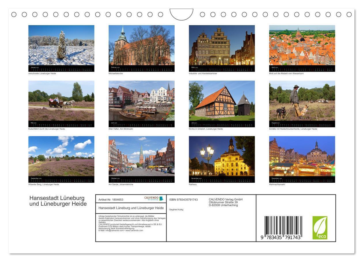 Bild: 9783435791743 | Hansestadt Lüneburg und Lüneburger Heide (Wandkalender 2025 DIN A4...