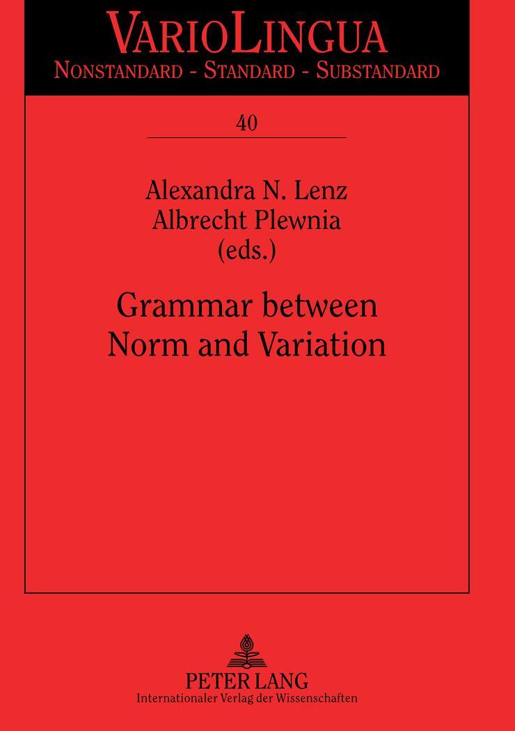 Cover: 9783631610046 | Grammar between Norm and Variation | Albrecht Plewnia (u. a.) | Buch