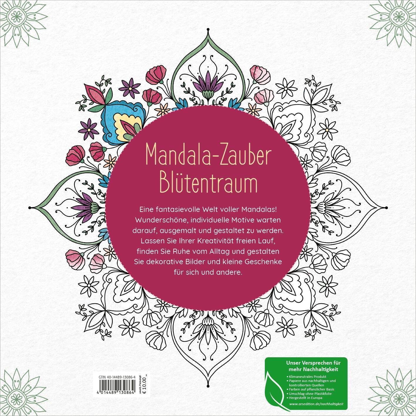 Rückseite: 4014489130864 | Mandala-Zauber - Blütentraum | Entspannte Ausmal-Momente | Taschenbuch