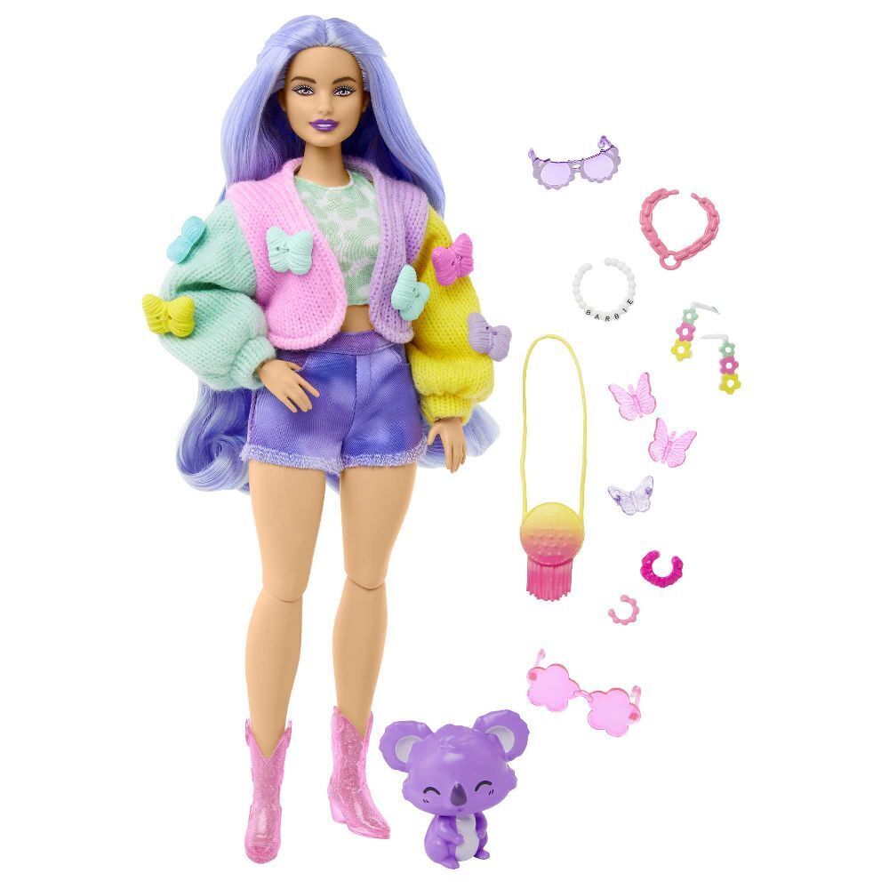 Bild: 194735106547 | Barbie Extra Doll 20 - lavendelfarbenes Haar/Schmetterlings Haarspange