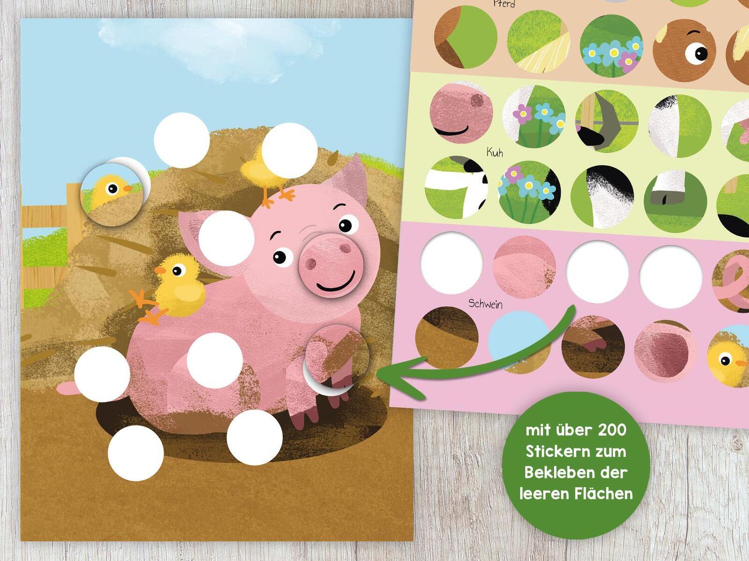 Bild: 9783845858807 | Meine Puzzle-Sticker - Bauernhof | Über 200 Sticker | Julia Reyelt