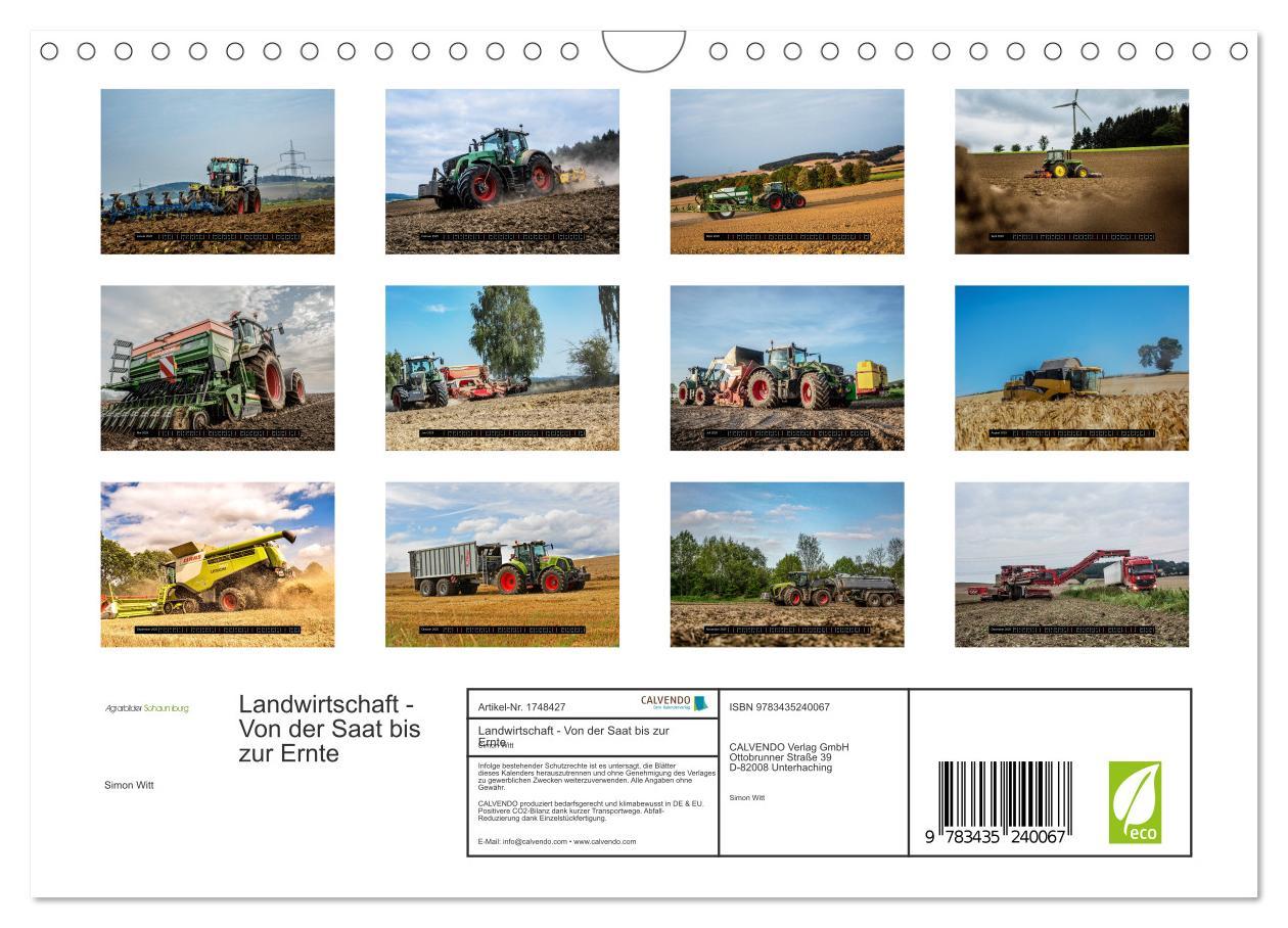 Bild: 9783435240067 | Landwirtschaft - Von der Saat bis zur Ernte (Wandkalender 2025 DIN...