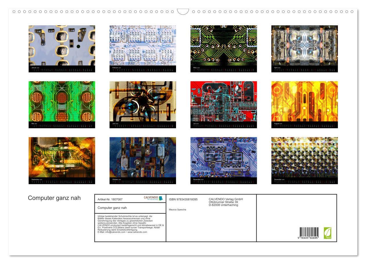 Bild: 9783435816095 | Computer ganz nah (Wandkalender 2025 DIN A2 quer), CALVENDO...